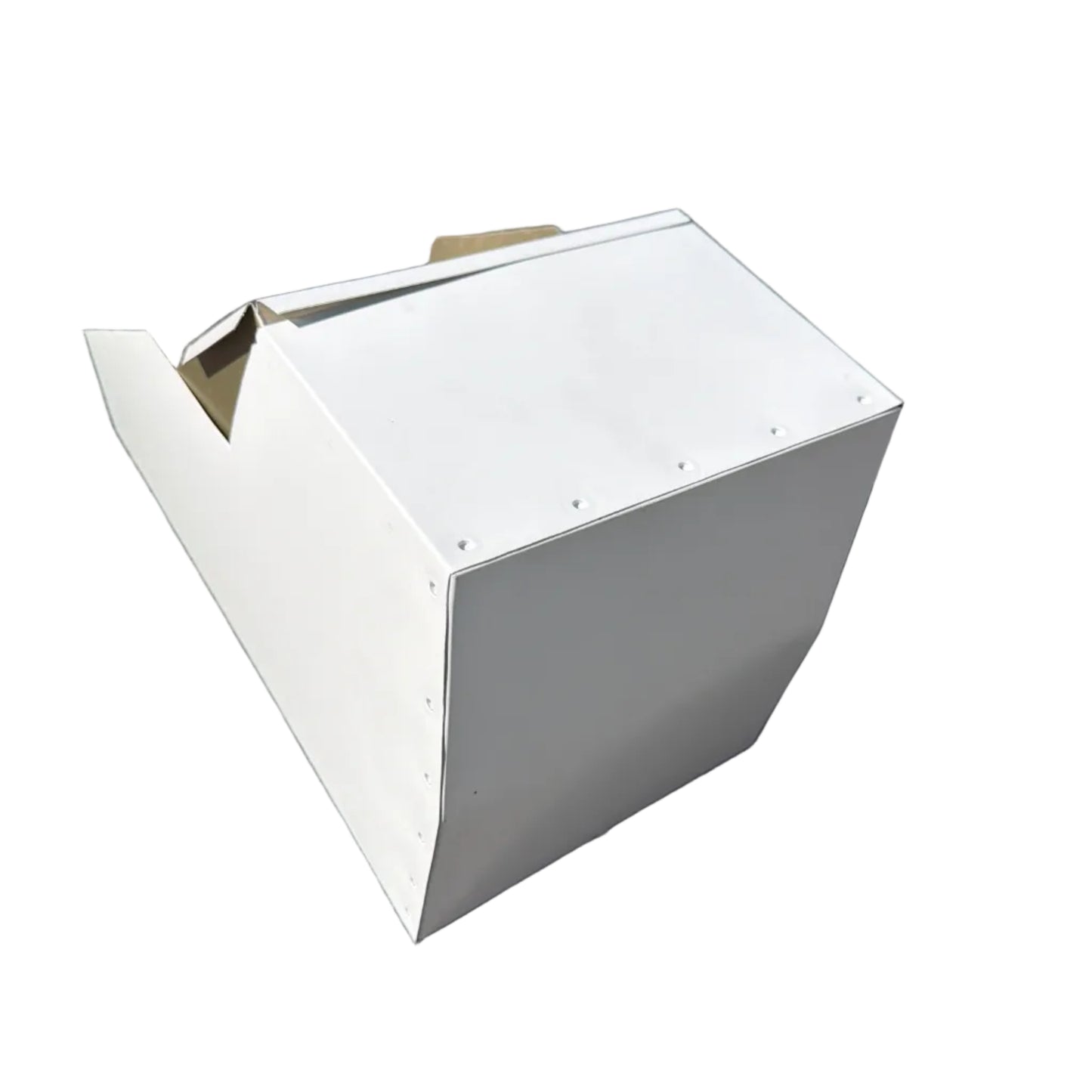 Commercial high-capacity aluminum downspout cleanout 8x15x9. 6-inch downspout compatible. Stainless steel screen. Large roofs. Custom orders. Damascus OR.