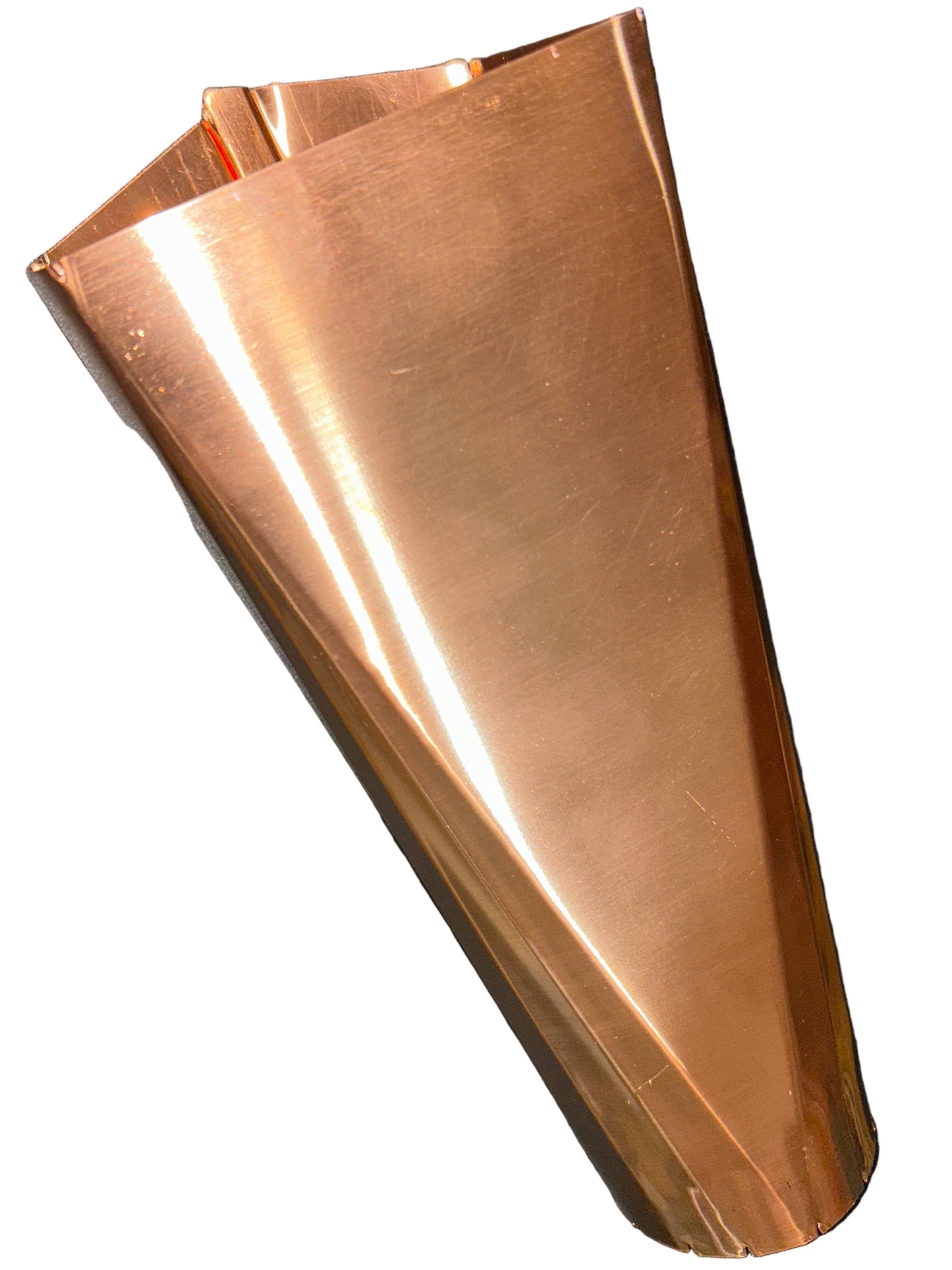 Copper 3x4" to 3" Downspout Reducer