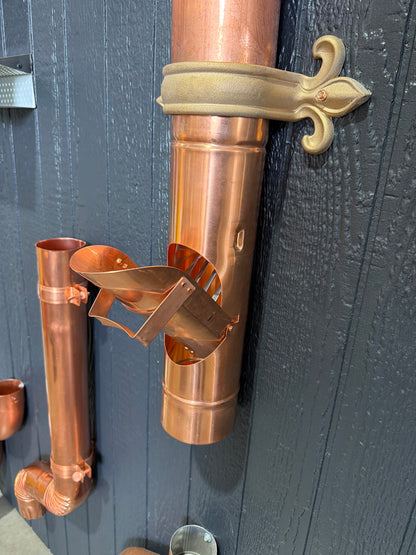 Euro Enclosed Cleanout aluminum downspout debris access system with flip-out strainer basket 3.1 inch 4 inch 7 colors powder coated GutterAll Damascus Oregon