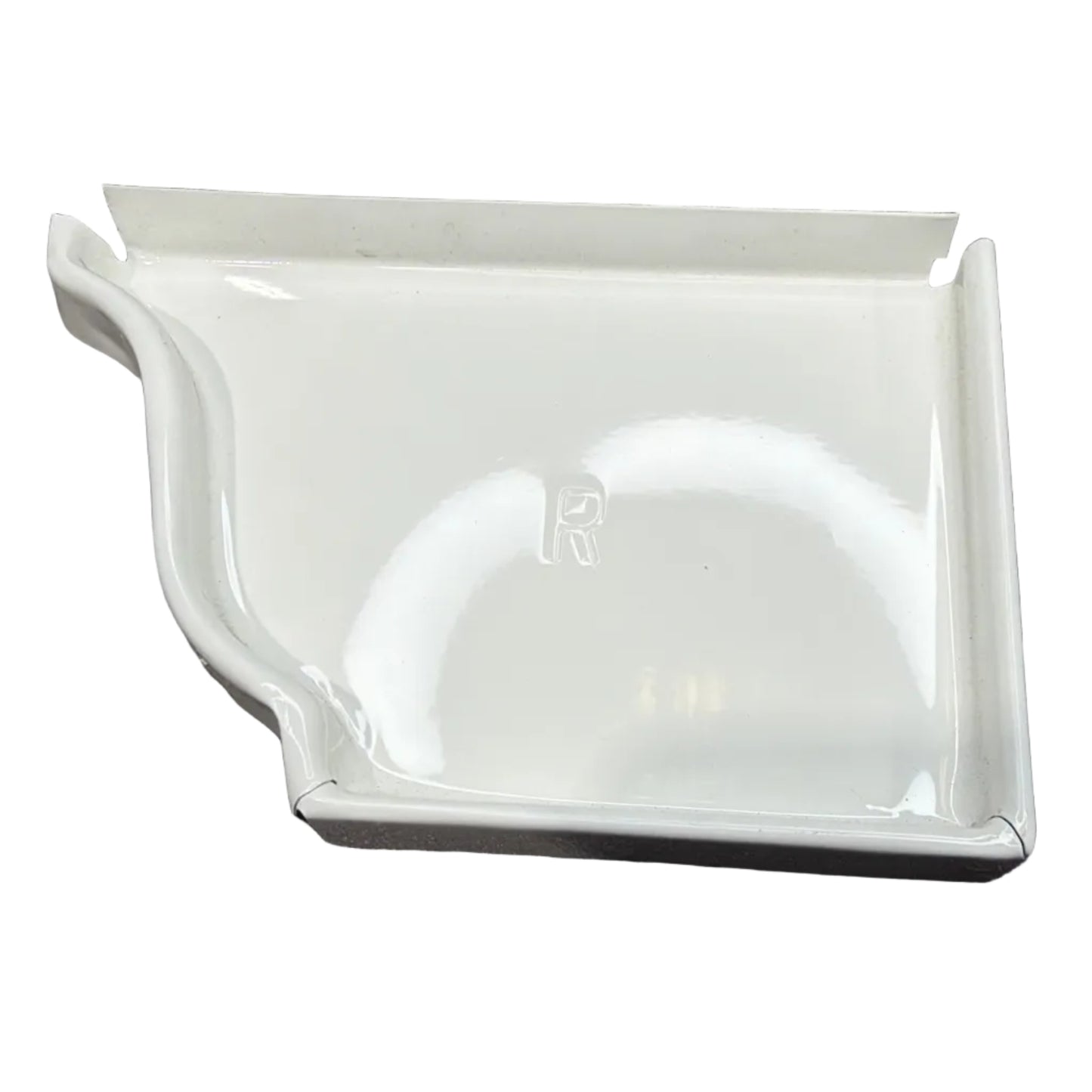 5K aluminum gutter right end cap K-style ogee profile for seamless K-style gutters in Damascus OR from Gutter All
