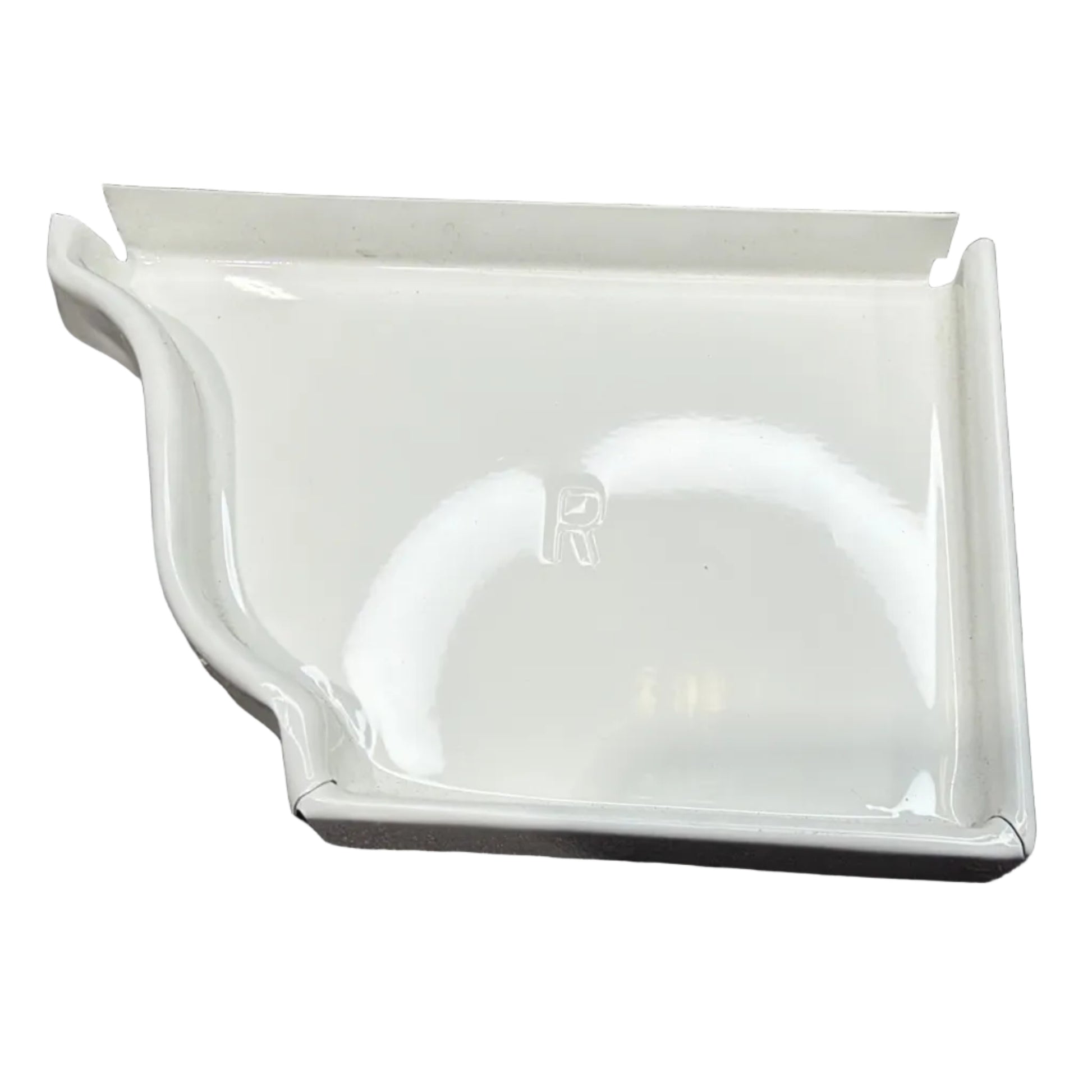 5K aluminum gutter right end cap K-style ogee profile for seamless K-style gutters in Damascus OR from Gutter All