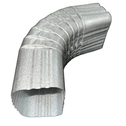 3x4 aluminum downspout elbow 75 degree Type A Style A corrugated ribbed clay brown gutter bend fitting professional grade rectangular profile high capacity drainage tight spaces deep fascia - GutterAll Damascus Oregon
