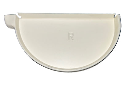 GA 6" Half Round Gutter End Cap - Aluminum | 25+ Colors | Left/Right Options