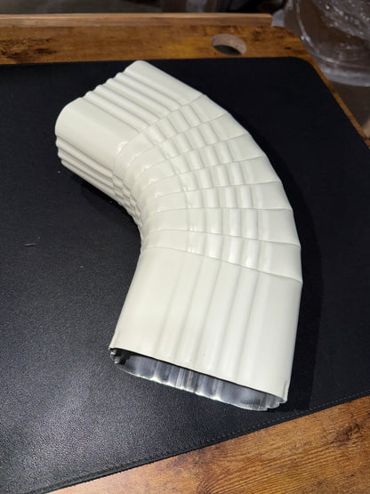 3x4" 75-Degree Downspout Elbow – Type B Corrugated Aluminum (25+ Colors)