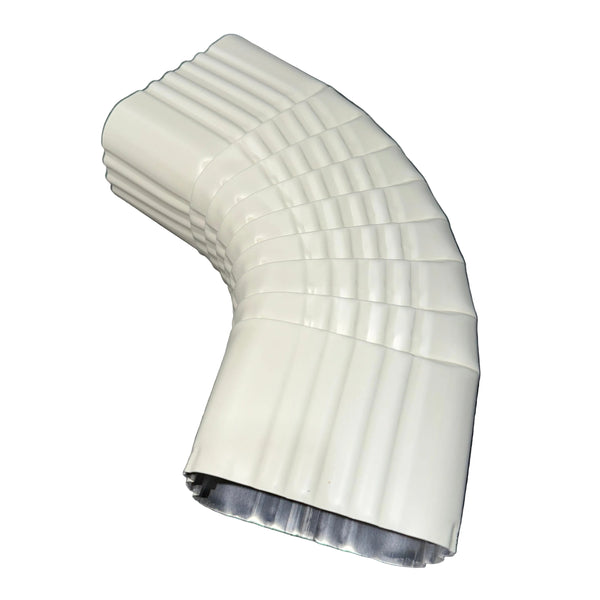 3x4" 75-Degree Downspout Elbow – Type B Corrugated Aluminum (25+ Colors)