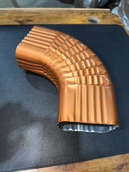 3x4" 75-Degree Downspout Elbow – Type B Corrugated Aluminum (25+ Colors)