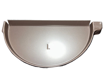 GA 6" Half Round Gutter End Cap - Aluminum | 25+ Colors | Left/Right Options