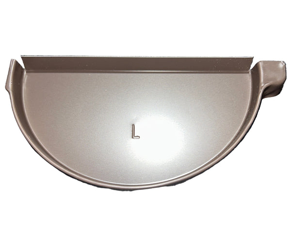 GA 6" Half Round Gutter End Cap - Aluminum | 25+ Colors | Left/Right Options