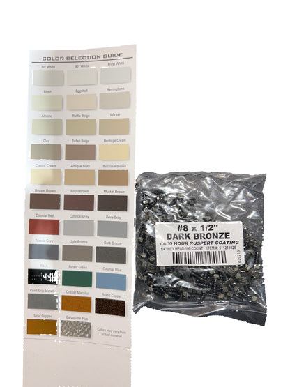 Professional #8 Hex Aluminum Zip Screws – Ruspert Coated 