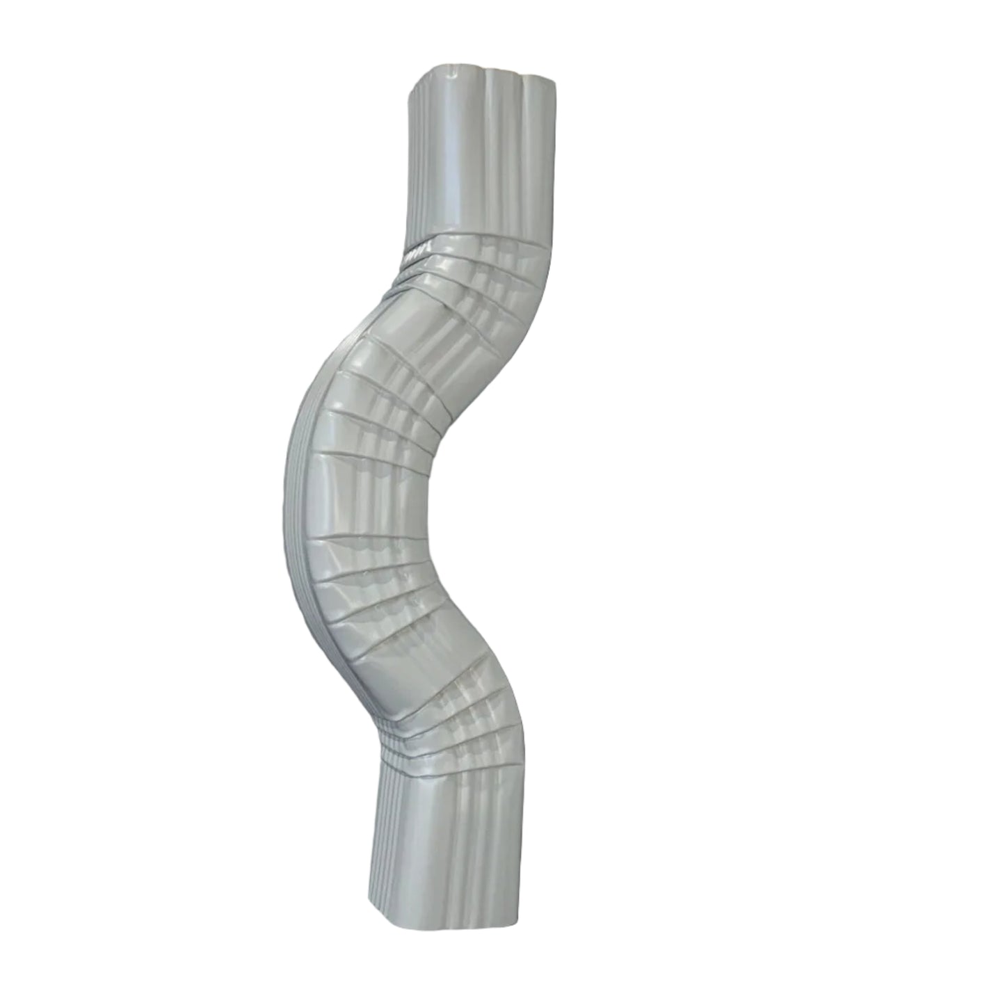 Double A Offset downspout elbow in 2x3, 3x4, 4x5 sizes. 2, 3, 4, 6 inch offsets. White, Brown, Black. 20" length. Custom orders. Damascus OR.