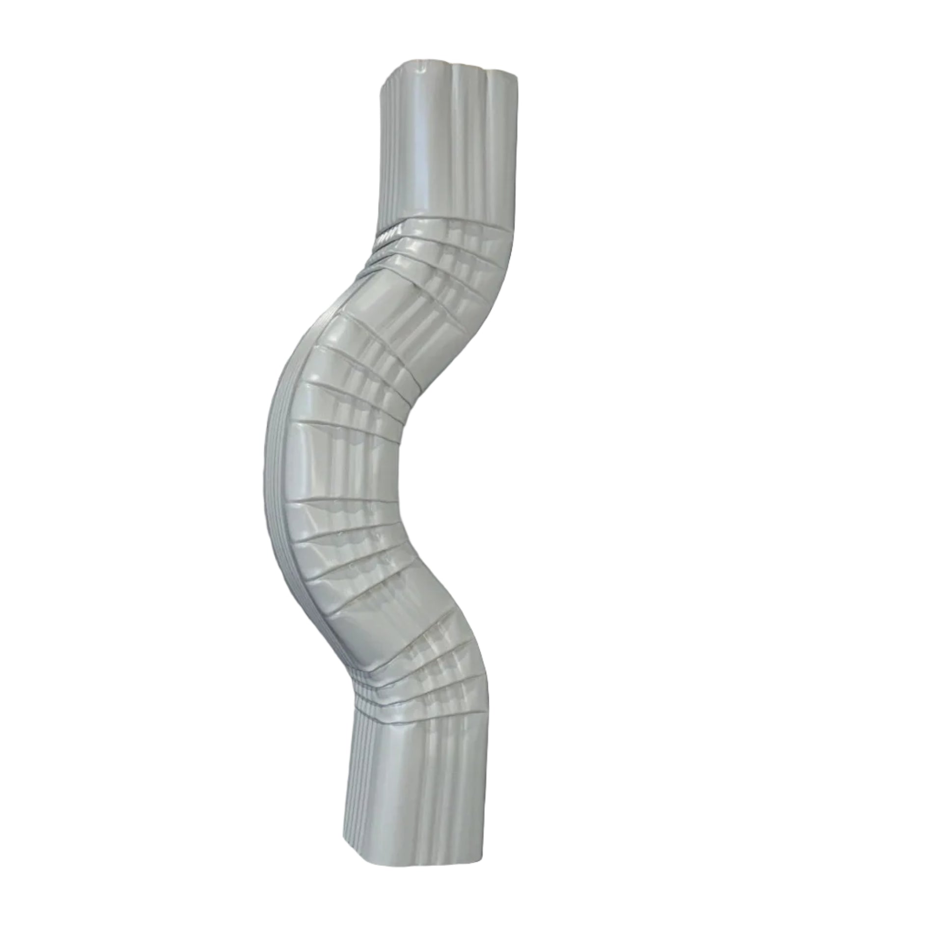 Double A Offset downspout elbow in 2x3, 3x4, 4x5 sizes. 2, 3, 4, 6 inch offsets. White, Brown, Black. 20" length. Custom orders. Damascus OR.