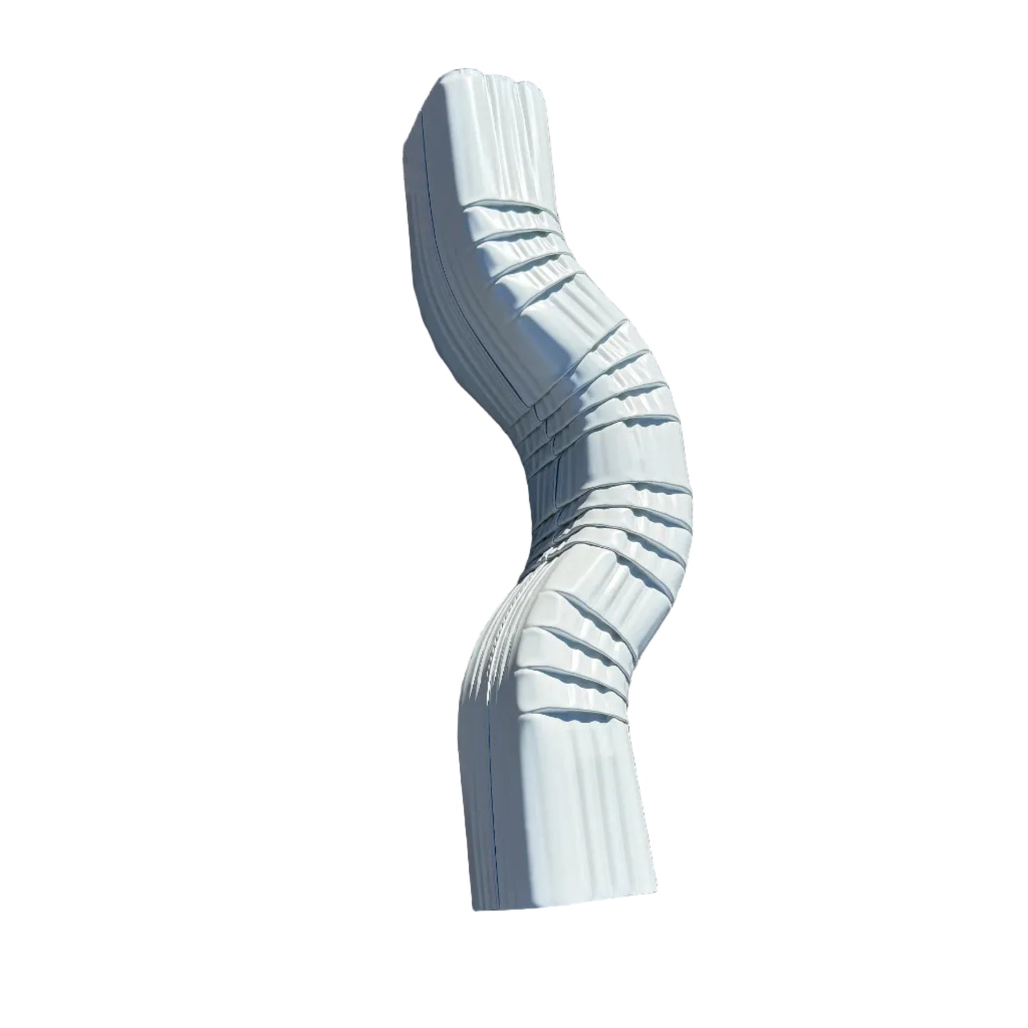 Double A Offset downspout elbow in 2x3, 3x4, 4x5 sizes. 2, 3, 4, 6 inch offsets. White, Brown, Black. 20" length. Custom orders. Damascus OR.