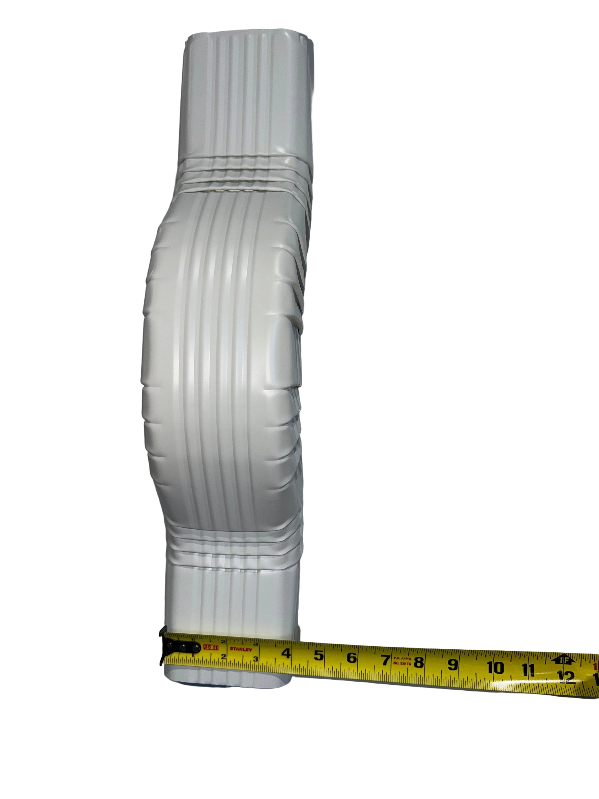 Double A Offset downspout elbow in 2x3, 3x4, 4x5 sizes. 2, 3, 4, 6 inch offsets. White, Brown, Black. 20" length. Custom orders. Damascus OR.