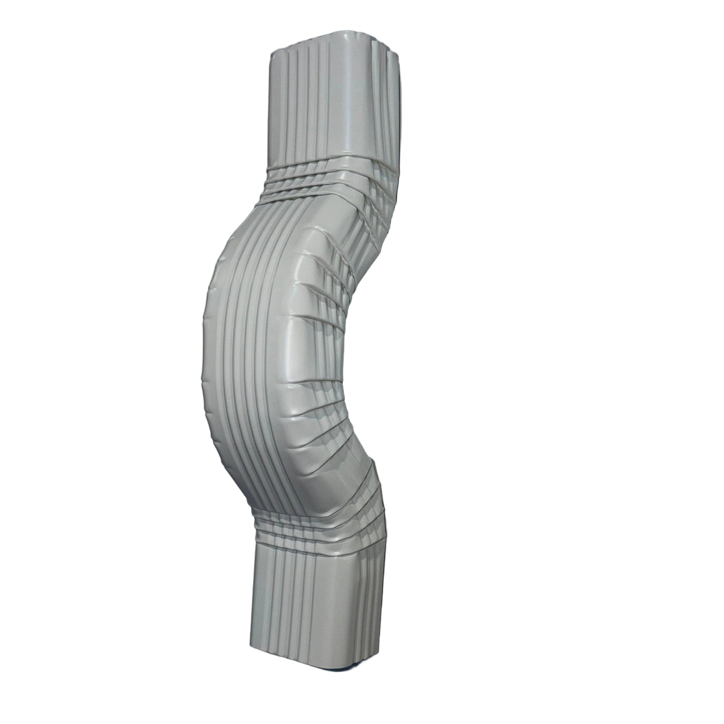 Double A Offset downspout elbow in 2x3, 3x4, 4x5 sizes. 2, 3, 4, 6 inch offsets. White, Brown, Black. 20" length. Custom orders. Damascus OR.