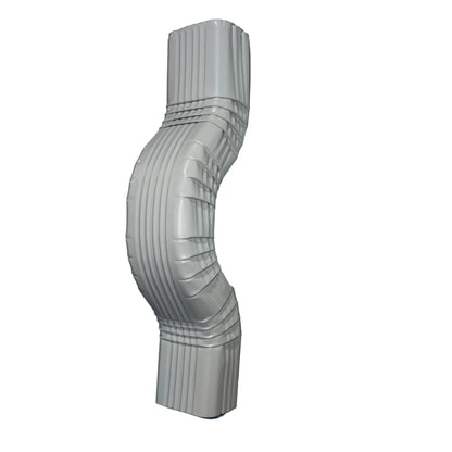 Double A Offset downspout elbow in 2x3, 3x4, 4x5 sizes. 2, 3, 4, 6 inch offsets. White, Brown, Black. 20" length. Custom orders. Damascus OR.