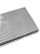 E-Z Lock Premium Gutter Guard with black finish and diamond pattern for debris protection.