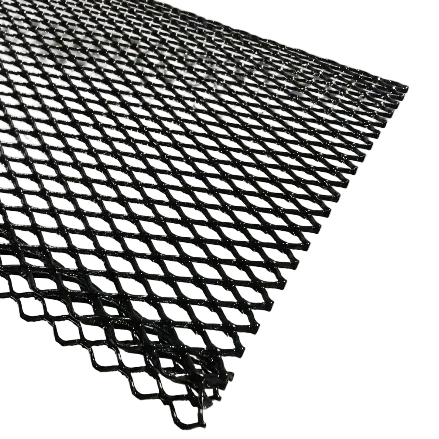 E-Z Lock Premium Gutter Guard with black finish and diamond pattern for gutter leaf debris protection.