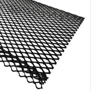 E-Z Lock Premium Gutter Guard with black finish and diamond pattern for gutter leaf debris protection.