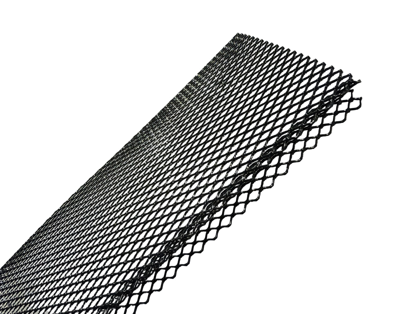 E-Z Lock Premium Gutter Guard with black finish and diamond pattern for rain gutter leaf guard debris protection.