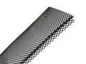 E-Z Lock Premium Gutter Guard with black finish and diamond pattern for rain gutter leaf guard debris protection.