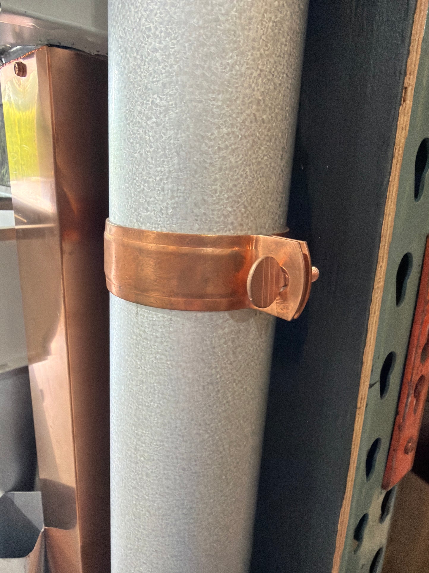 Euro Downspout Hinged Bracket 3.1" 4" Noise Eliminating Wall Mount