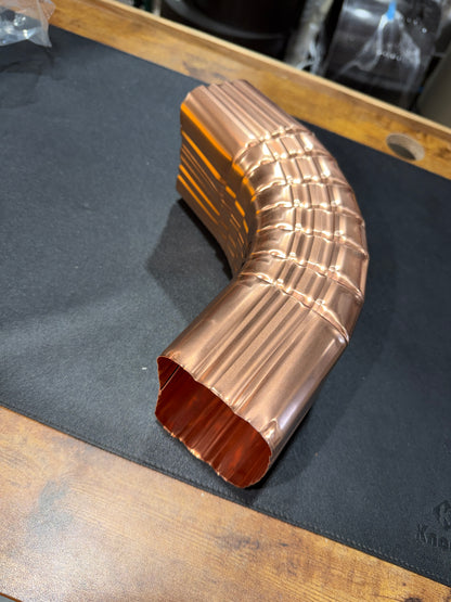 3x4" 75-Degree Downspout Elbow – Type B Corrugated Aluminum (25+ Colors)