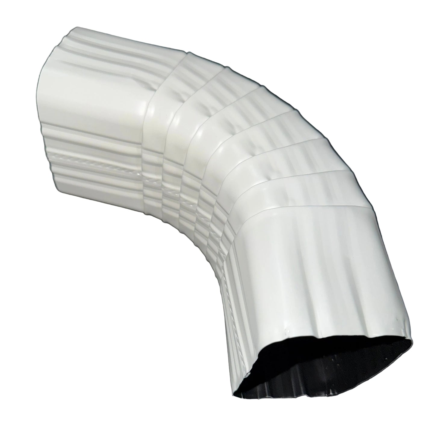 3x4 aluminum downspout elbow 75 degree Type A Style A corrugated ribbed clay brown gutter bend fitting professional grade rectangular profile high capacity drainage tight spaces deep fascia - GutterAll Damascus Oregon