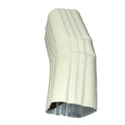 Professional 2x3 Aluminum Downspout Elbow 22.5 Degree Type A showing ribbed construction and smooth interior