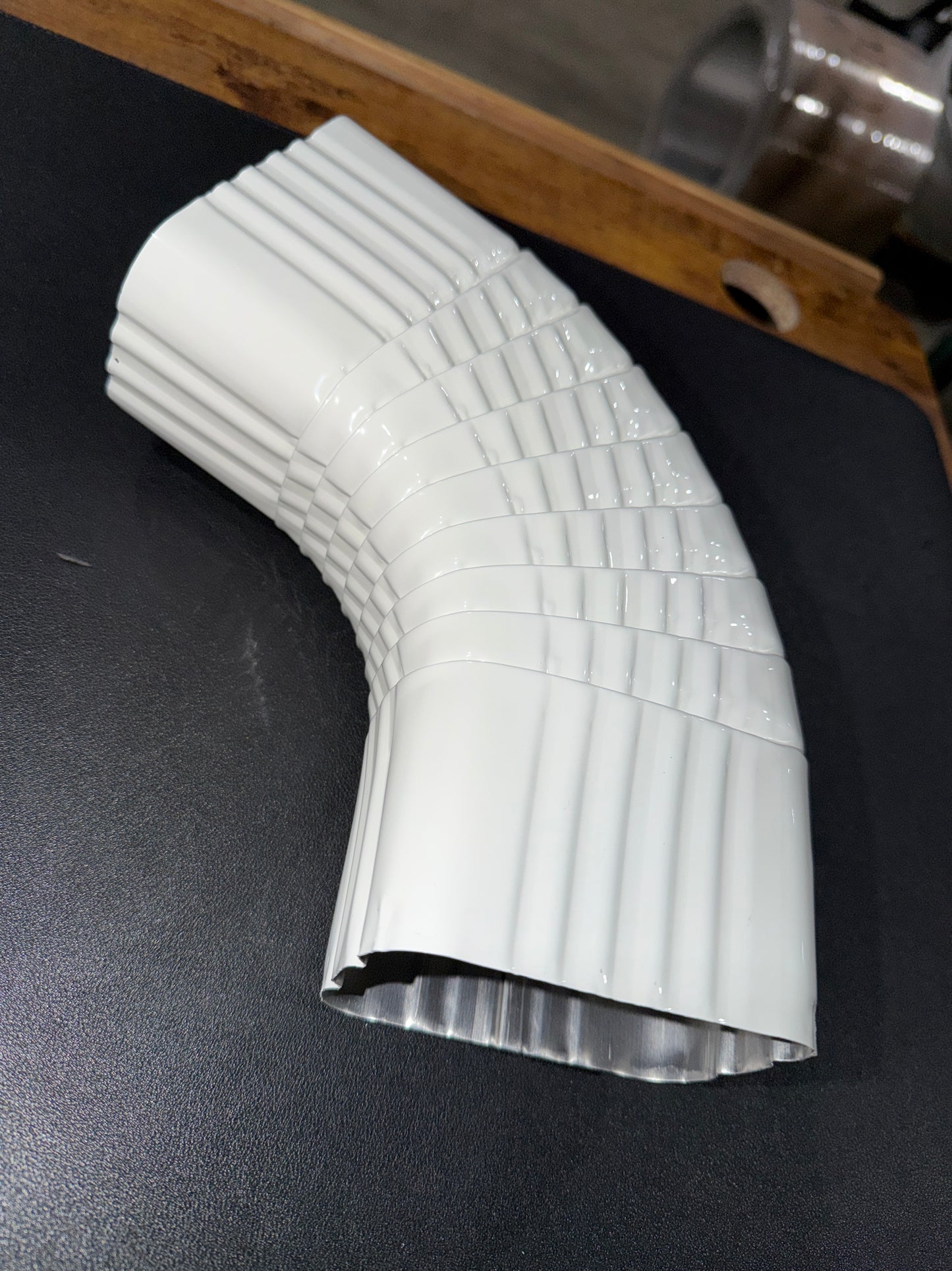3x4" 75-Degree Downspout Elbow – Type B Corrugated Aluminum (25+ Colors)