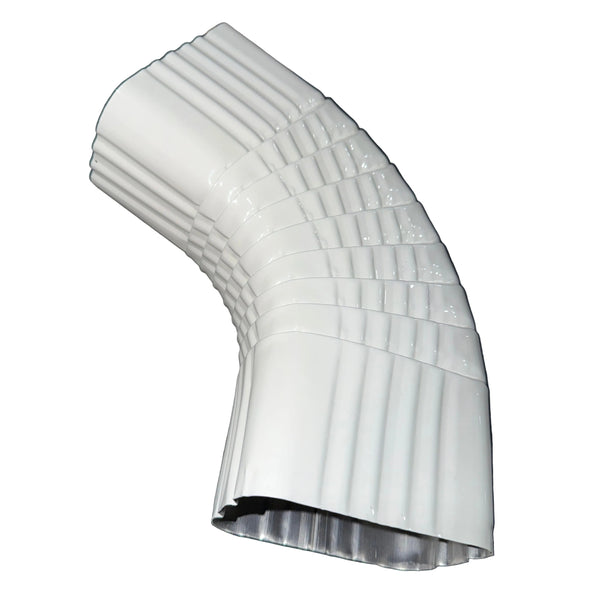3x4" 75-Degree Downspout Elbow – Type B Corrugated Aluminum (25+ Colors)