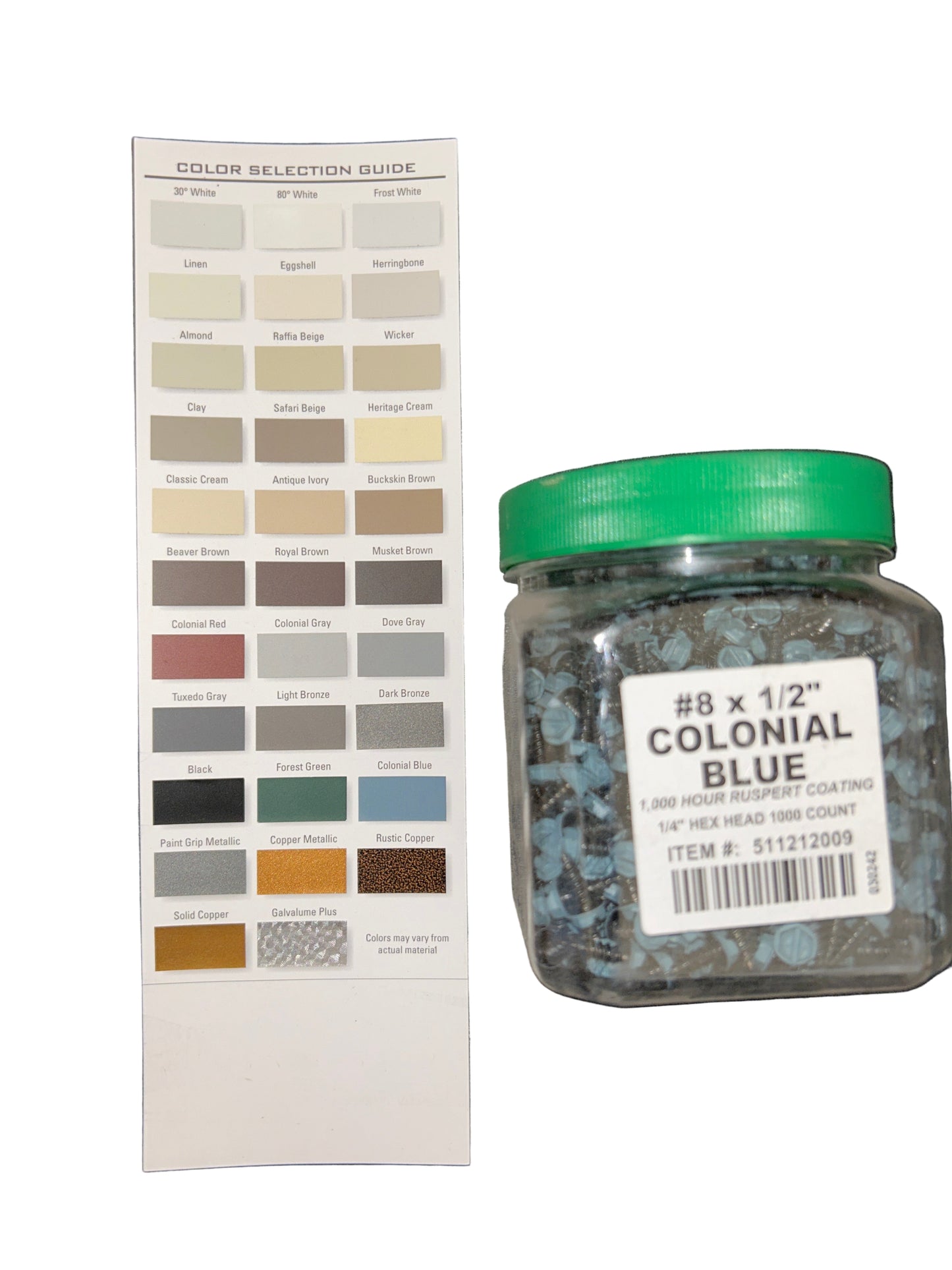 #8 x 1/2" Hex Zip Screws | Aluminum Head | 30 Colors | Damascus OR