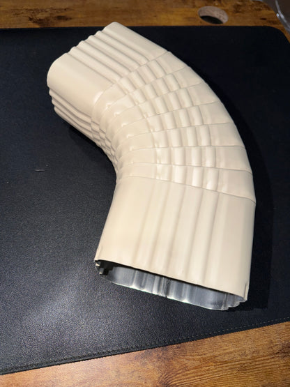 3x4" 75-Degree Downspout Elbow – Type B Corrugated Aluminum (25+ Colors)