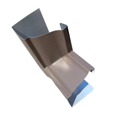Musket Brown 5K 90 degree box miter aluminum gutter corner inside outside pre-formed precision corner piece white black musket brown GutterAll Damascus Oregon