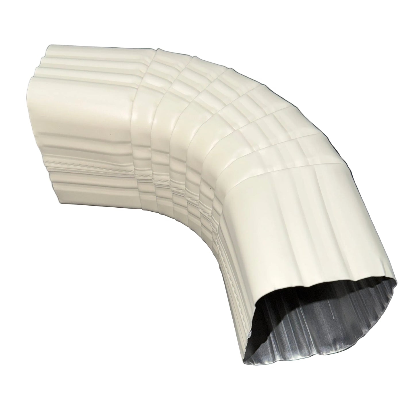 3x4 aluminum downspout elbow 75 degree Type A Style A corrugated ribbed clay brown gutter bend fitting professional grade rectangular profile high capacity drainage tight spaces deep fascia - GutterAll Damascus Oregon