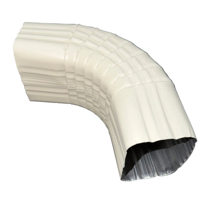 3x4 aluminum downspout elbow 75 degree Type A Style A corrugated ribbed clay brown gutter bend fitting professional grade rectangular profile high capacity drainage tight spaces deep fascia - GutterAll Damascus Oregon