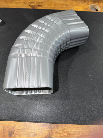3x4" 75-Degree Downspout Elbow – Type B Corrugated Aluminum (25+ Colors)