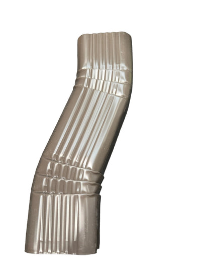 2x3 aluminum Double B offset downspout elbow with 2 inch clearance