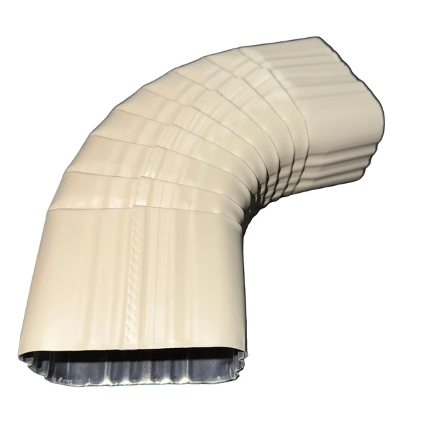 3x4" 75-Degree Downspout Elbow – Type B Corrugated Aluminum (25+ Colors)