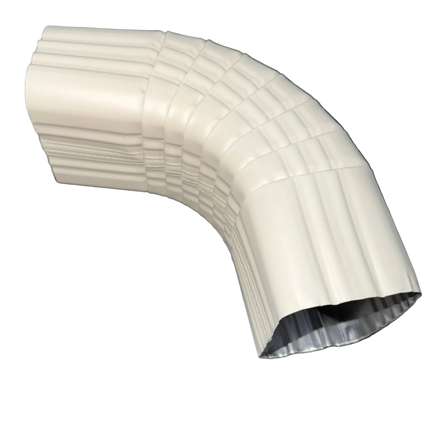 3x4 aluminum downspout elbow 75 degree Type A Style A corrugated ribbed clay brown gutter bend fitting professional grade rectangular profile high capacity drainage tight spaces deep fascia - GutterAll Damascus Oregon