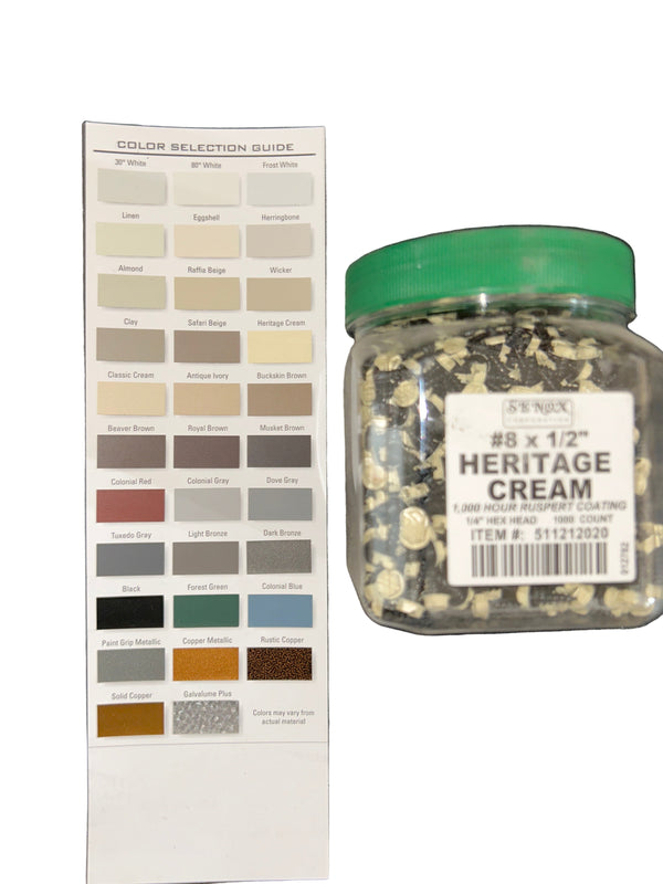 Professional #8 Hex Aluminum Zip Screws – Ruspert Coated | 25+ Color Options | Bulk