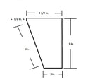 5-inch Fascia Style End Cap specifications - detailed dimensions showing 4.5-inch top measurement