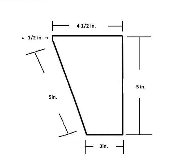 5-inch Fascia Style End Cap specifications - detailed dimensions showing 4.5-inch top measurement