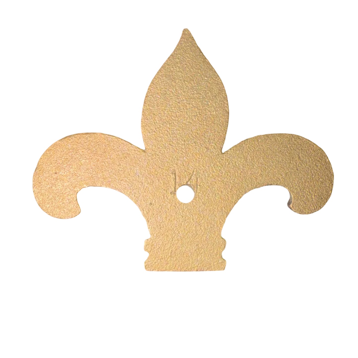 Solid brass fleur de lis medallion accent piece cast brass door gate furniture hardware 2.75 x 3.25 inch GutterAll Damascus Oregon