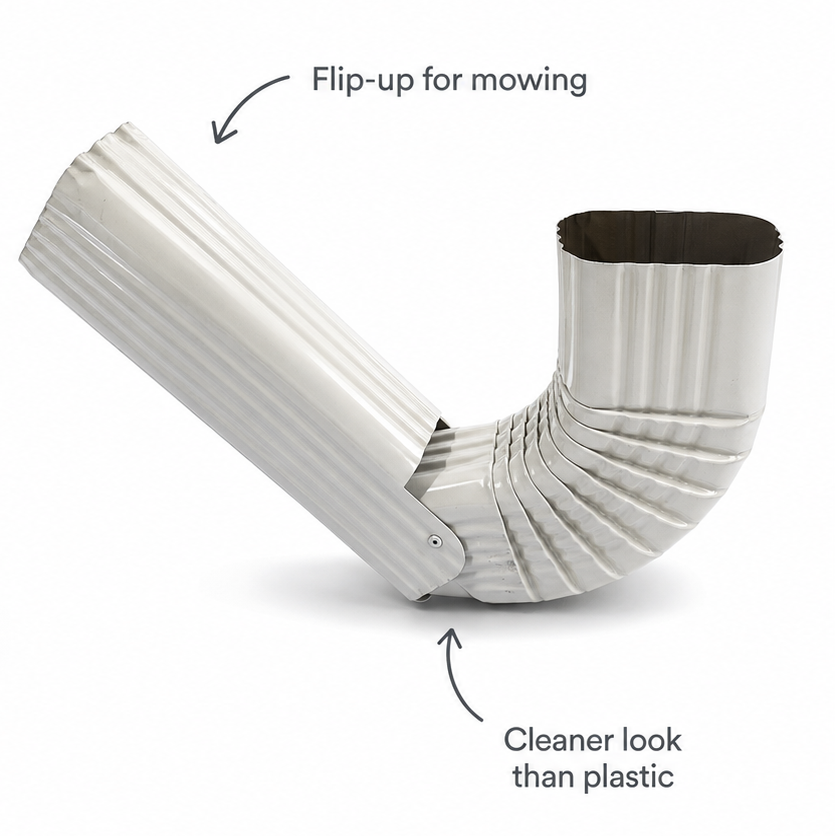 FlipSpout Aluminum Flip-Up Downspout Extension | Damascus OR