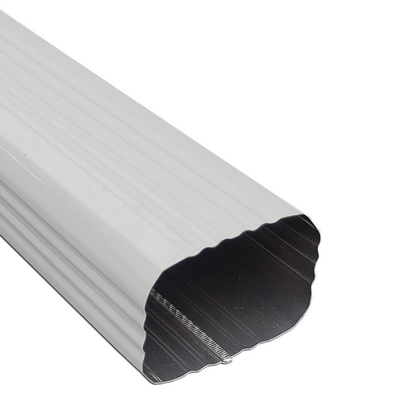 Light gray aluminum downspout, 3x4 inch, professional grade