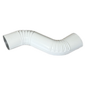 3" Round Double Offset 6" Aluminum Downspout Extension White Professional Grade Gutter