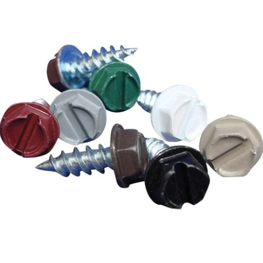 #8 x 1/2 in aluminum head hex zip screws for gutter fastening