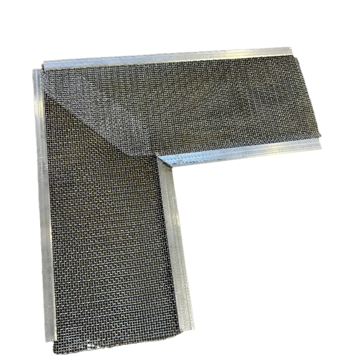 LeafBlaster PRO High Flow Inside Miter gutter guard in L-shape with 304 stainless steel mesh for high-flow rain areas in Damascus OR.