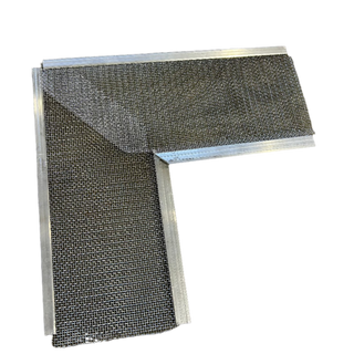 LeafBlaster PRO High Flow Inside Miter gutter guard in L-shape with 304 stainless steel mesh for high-flow rain areas in Damascus OR.