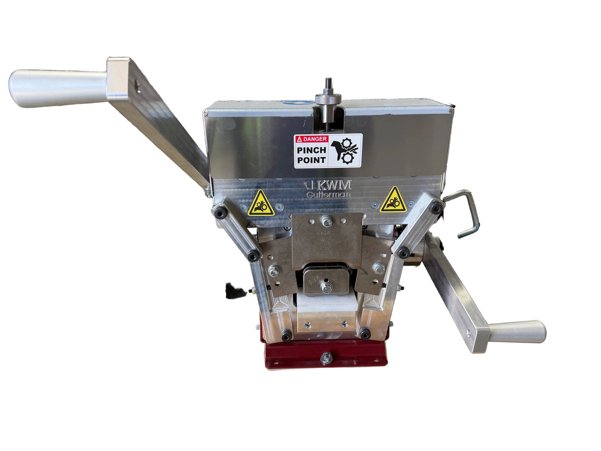 KWM Gutterman IronMan Elbow machine complete package with 2x3 A B and 3x4 A B mandrel die sets and storage case professional gutter elbow fabrication GutterAll Damascus Oregon